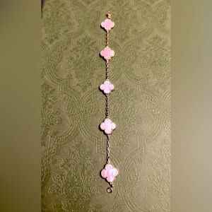 925 Sterling Silver 18K Gold Clover Bracelet